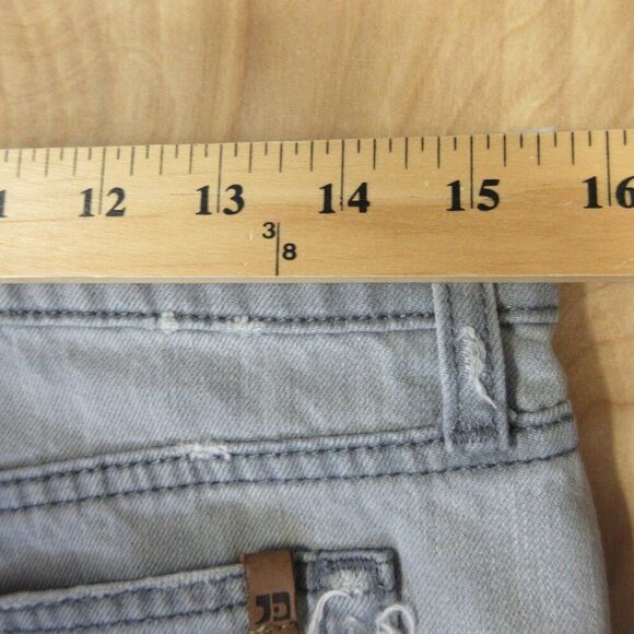 JOE'S JEANS Gabrielle Cut Off Jean Shorts Sz 27 Light Grey Gray Distressed Denim - Picture 13 of 14